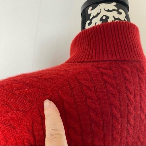Charter Club 100% Cashmere Cable Knit Turtleneck Sweater - Picture 10 of 15